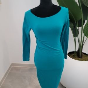 Teal Long Sleeve Dress
